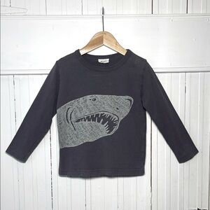 MINI BODEN Print Shark Long Sleeve Shirt